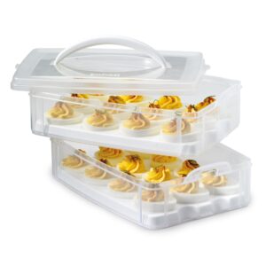 Alternative view of Snapware® Snap 'N Stack 2-Layer Food Storage Container with Egg Holder Trays