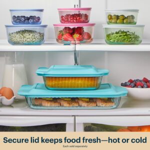 Pyrex® Sculpted Tinted Glass 8" Square Baking Dish, Aqua - Image 6