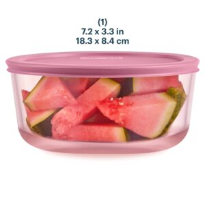 Alternative view of Pyrex® Simply Store® Tinted Glass 7-cup Round Storage Container with Lid, Pink