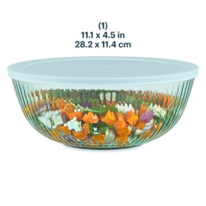 Alternative view of Pyrex® Colors Sculpted Tinted 4.5-quart Mixing Bowl with Lid, Aqua