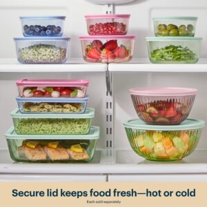 Pyrex® Simply Store® Tinted Glass Round Storage Containers, 10-pc Set, Mixed Colors - Image 6