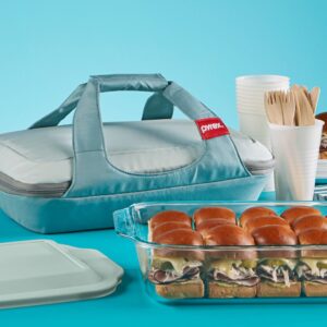 Alternative view of Pyrex® Deep Portable 4-piece Glass Baking Dish Set Portable Set, Green Sage Lid