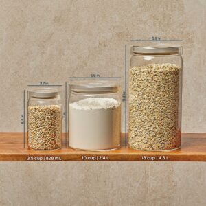 Alternative view of Pyrex® 3-Piece Lightweight Glass Canister Set
