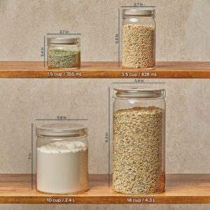Alternative view of Pyrex® 4-Piece Lightweight Glass Canister Set