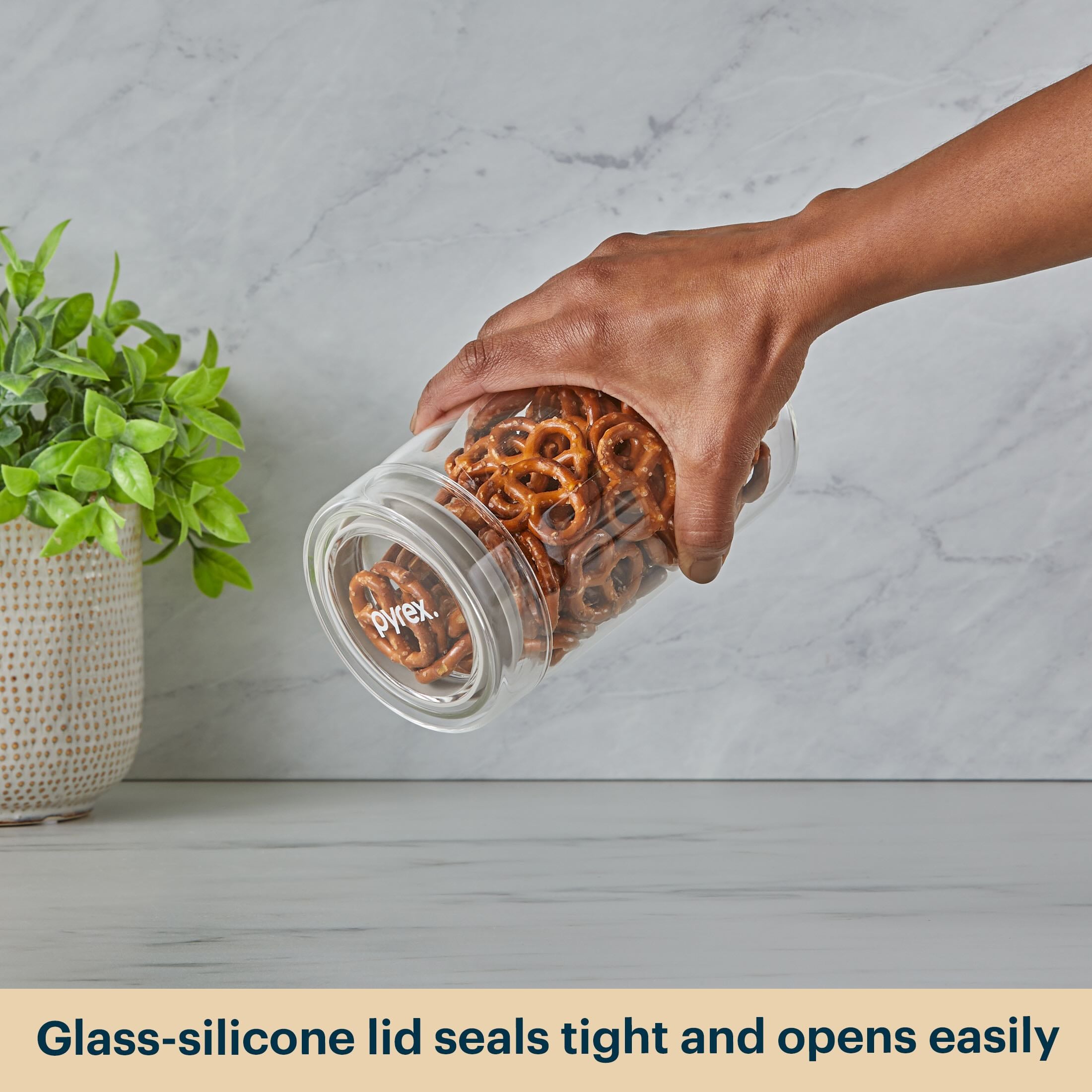 Pyrex® 4-Piece Lightweight Glass Canister Set - Image 7
