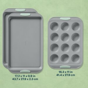 Alternative view of Pyrex® Metal Bakeware 3-Piece Set in Sage