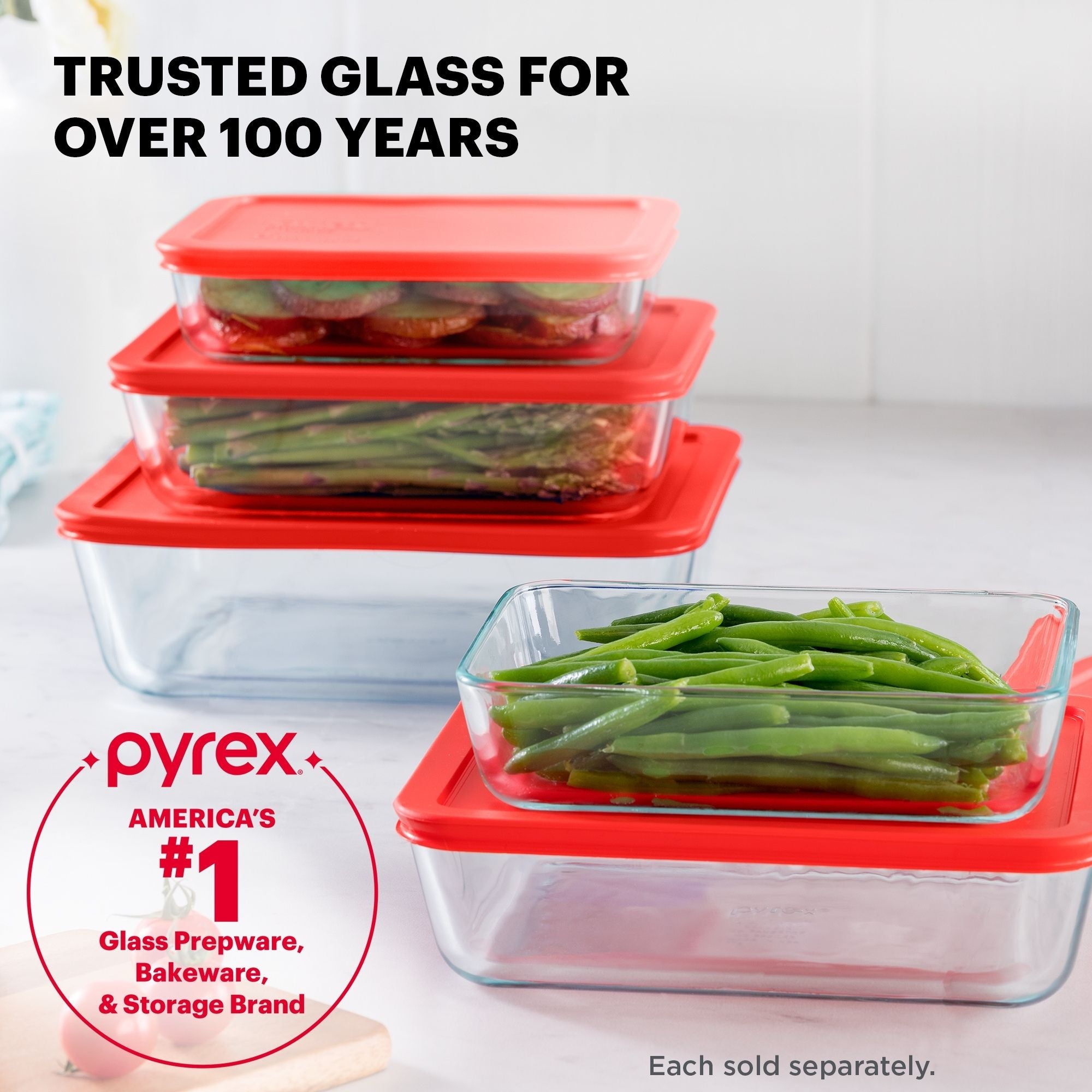 Pyrex® Simply Store® 3-Cup Rectangle Glass Storage with Plastic Lid - Image 6
