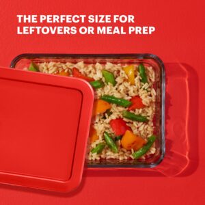 Alternative view of Pyrex® Simply Store® 3-cup Rectangular Glass Food Storage Container with Red Lid