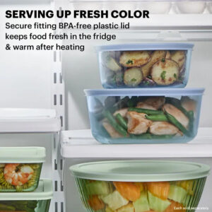 Pyrex® Simply Store® Tinted 7-cup Round Storage with Blue Plastic Lid - Image 3