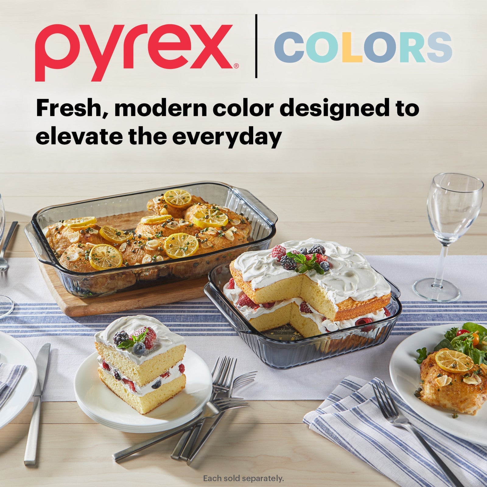 Pyrex® Sculpted Tinted Colors 8" Square Baking Dish, Smoke - Image 5