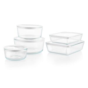 Pyrex® Ultimate 10-Piece Glass Storage Set with Glass Lids