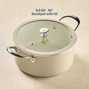 Alternative view of Pyrex® Ceramic Cookware 10-in/4.5qt Stock Pot with Lid