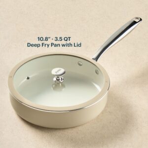 Alternative view of Pyrex® Ceramic Cookware 10.8-in/3.5qt Deep Fry Pan with Lid
