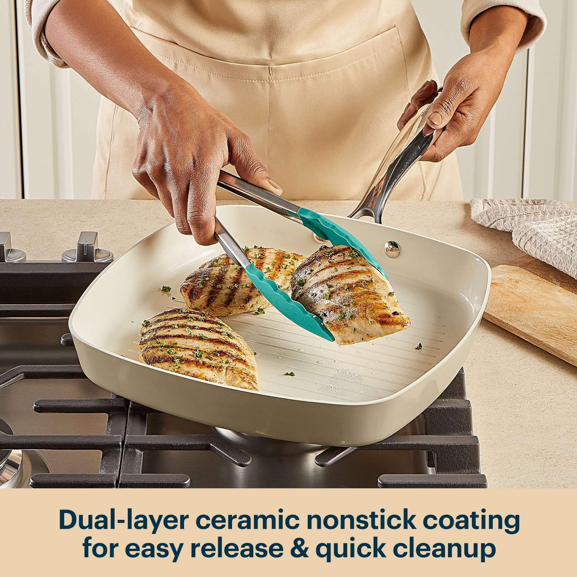 Pyrex® Ceramic Cookware 11.3-in Grill Pan - Image 3