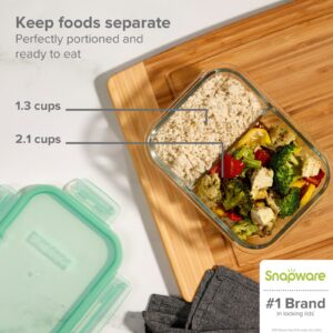 Alternative view of Snapware® MealBox™ 4-cup Divided Glass Storage Container with Lid