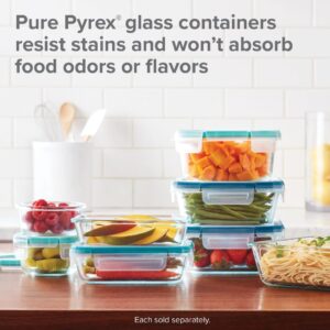 Snapware® Total Solution® Pyrex® Glass 4-cup Square Food Storage with Plastic Lid - Image 4