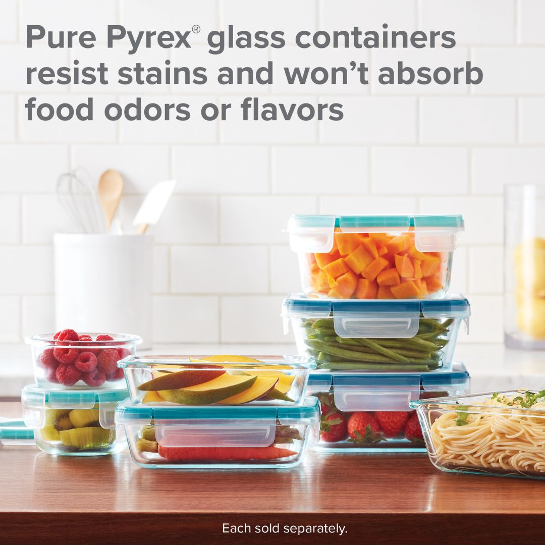 Snapware® Total Solution® Pyrex® Glass 4-cup Square Food Storage with Plastic Lid - Image 4