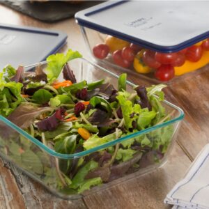 Alternative view of Pyrex® Simply Store® 11-cup Rectangular Glass Food Storage Container with Blue Lid