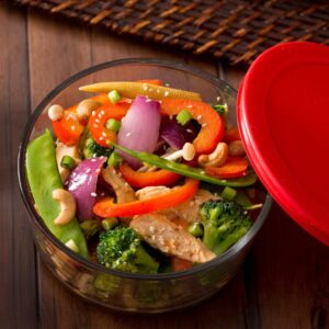 Alternative view of Pyrex® Simply Store® 2-cup Glass Food Storage Container with Red Lid